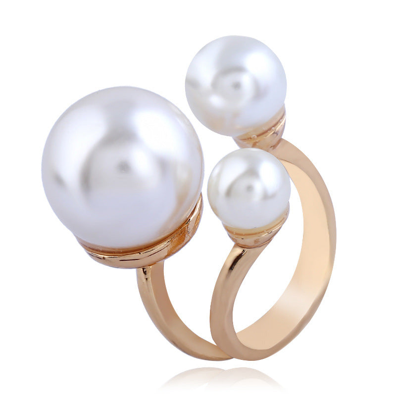 Minimalist Pearl Ring | Statement Ring | Adjustable Ring | Faux Pearl