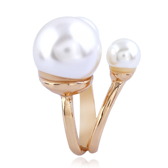 Minimalist Pearl Ring | Statement Ring | Adjustable Ring | Faux Pearl