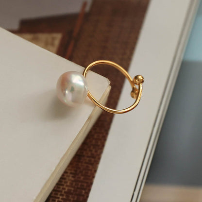 women-Ring-freshwater pearl-gold