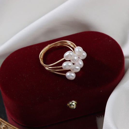 women-Ring-freshwater pearl-gold