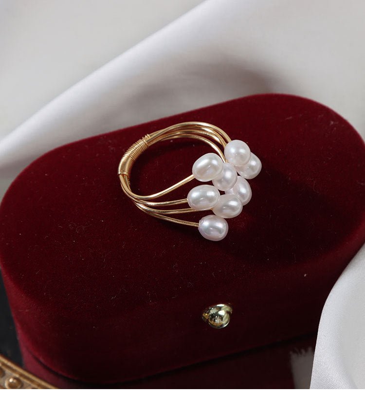 women-Ring-freshwater pearl-gold