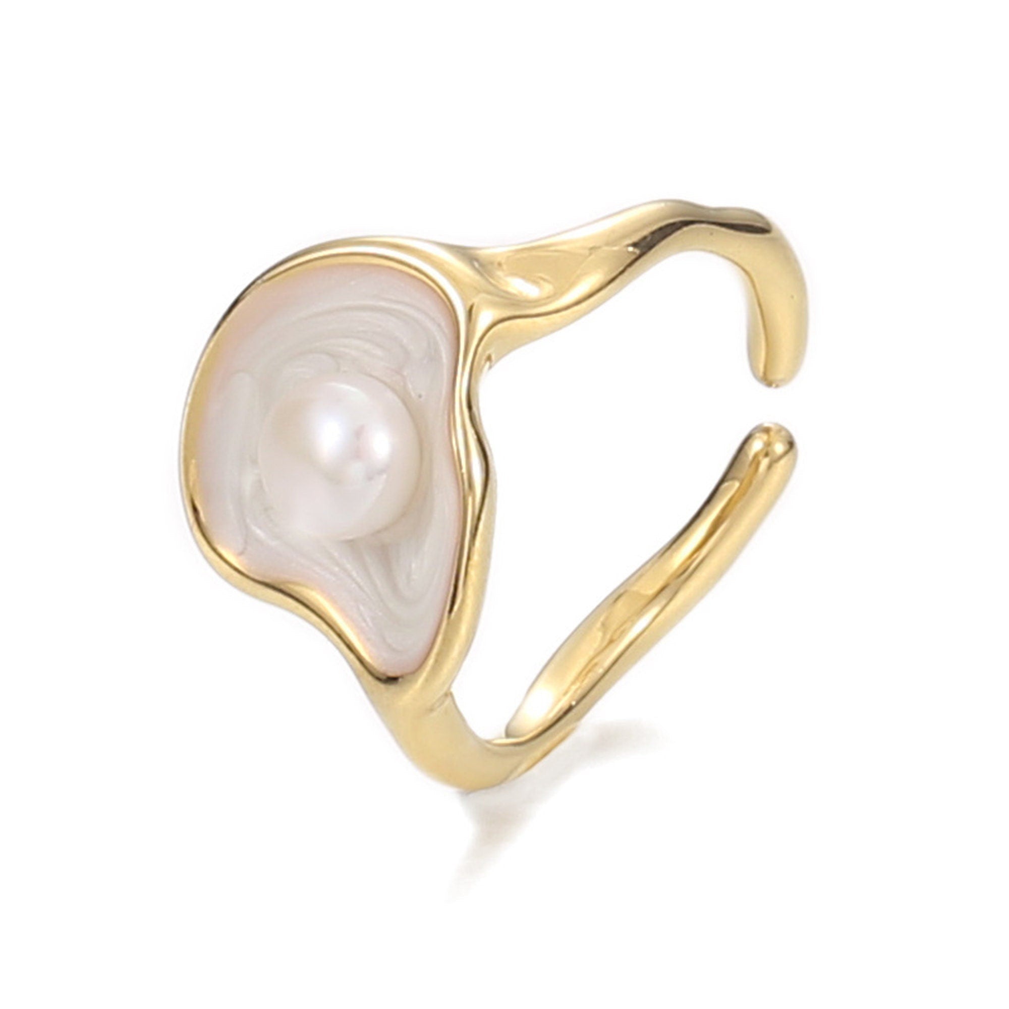 women-Ring-freshwater pearl-minimalist