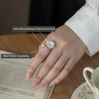 women-Ring-freshwater pearl-minimalist