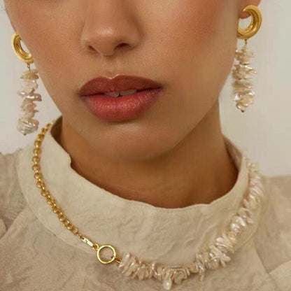 women-Necklace-boho-freshwater pearl