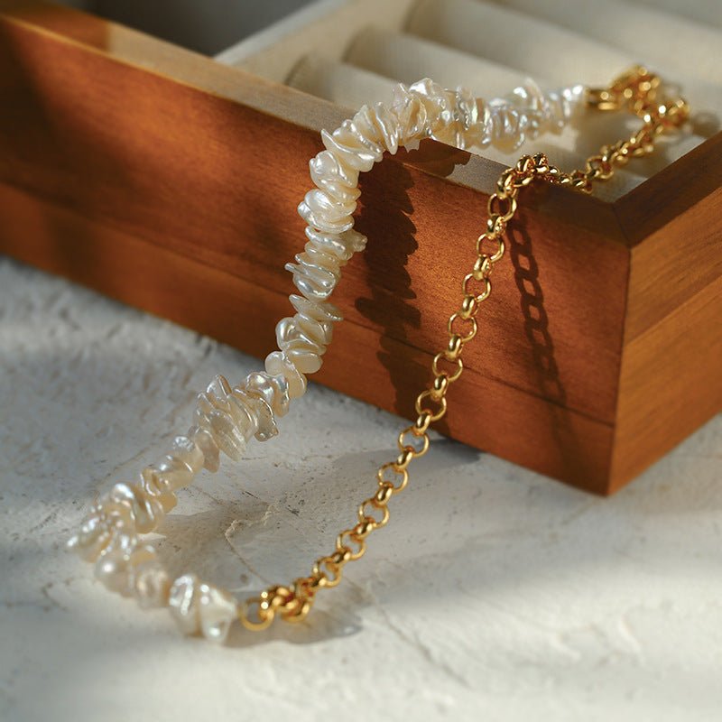 women-Necklace-boho-freshwater pearl