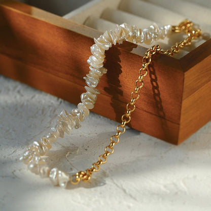 women-Necklace-boho-freshwater pearl