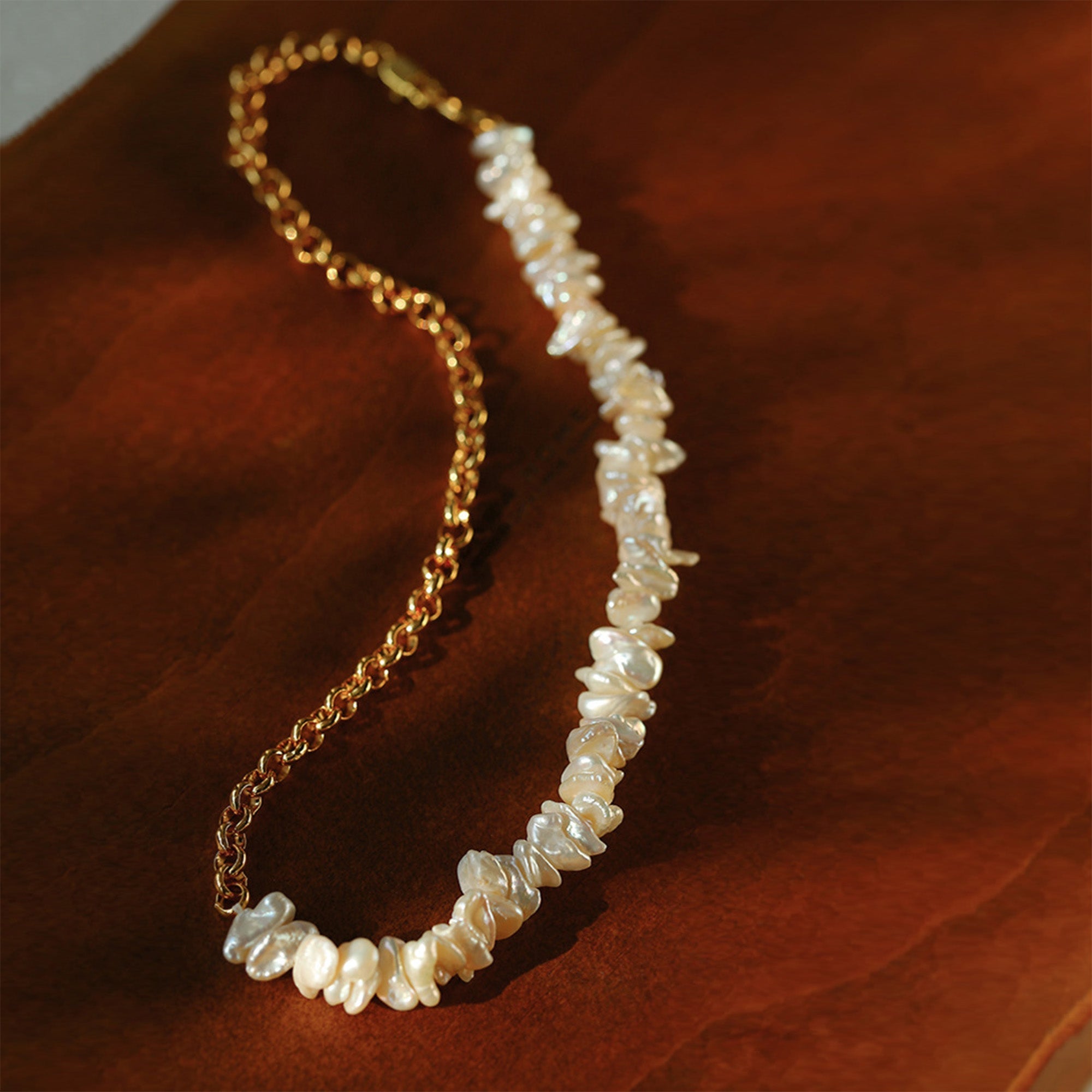 women-Necklace-boho-freshwater pearl