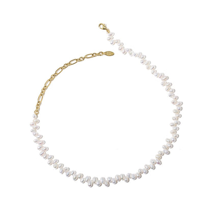 women-Necklace-freshwater pearl-gold